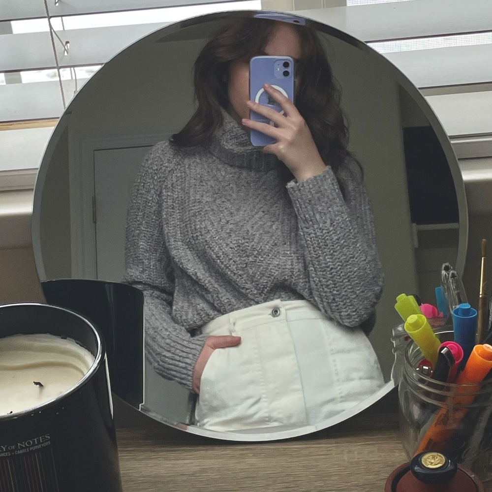 Madewell Colorfleck Ribbed Turtleneck Sweater